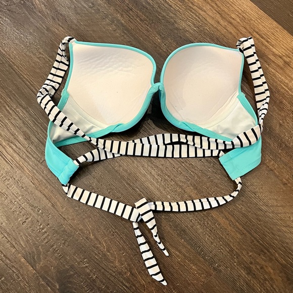 ‼️LAST CHANCE SALE‼️ VICTORIA SECRET Gorgeous Pushup Bikini Top Seafoam Aqua 34C - Picture 2 of 3